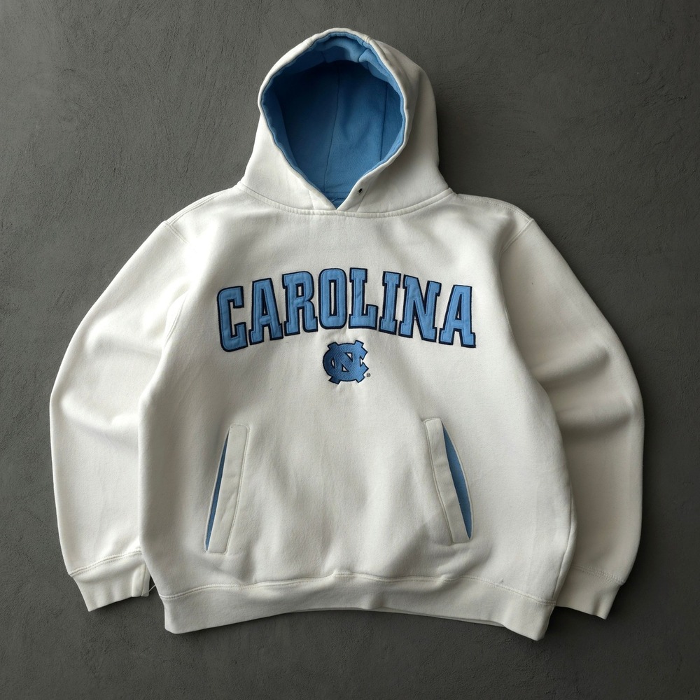 Vintage 2000s UNC Tarhells Hoodie Boxy Fit Cotton Blend UNC Carolina Sweatshirt